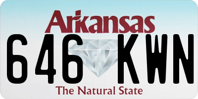 AR license plate 646KWN