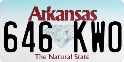 AR license plate 646KWO