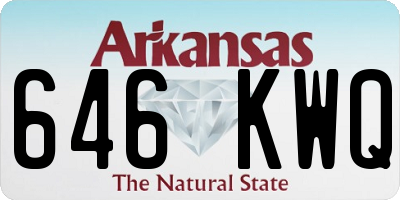 AR license plate 646KWQ
