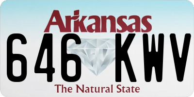 AR license plate 646KWV