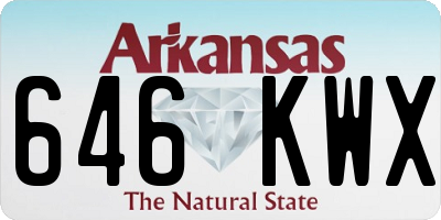 AR license plate 646KWX