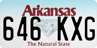 AR license plate 646KXG