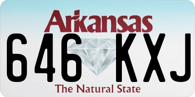 AR license plate 646KXJ