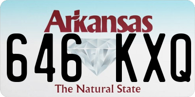 AR license plate 646KXQ