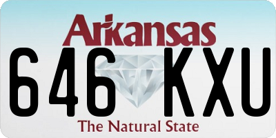 AR license plate 646KXU