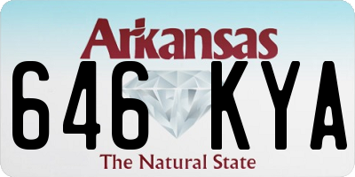 AR license plate 646KYA