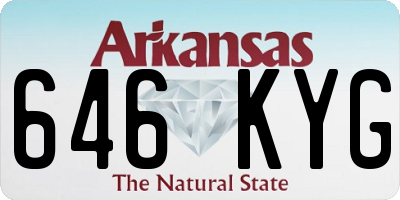 AR license plate 646KYG
