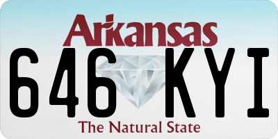 AR license plate 646KYI