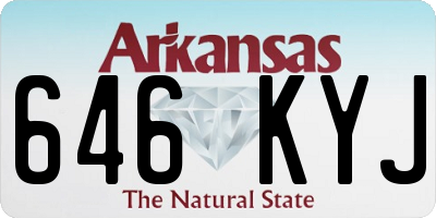 AR license plate 646KYJ