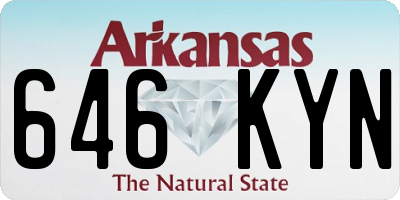 AR license plate 646KYN