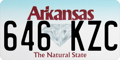 AR license plate 646KZC