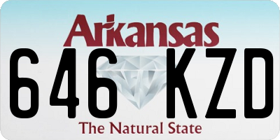 AR license plate 646KZD