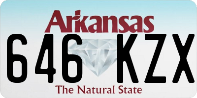 AR license plate 646KZX