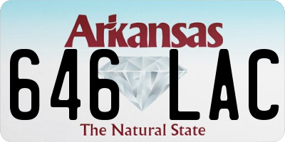 AR license plate 646LAC