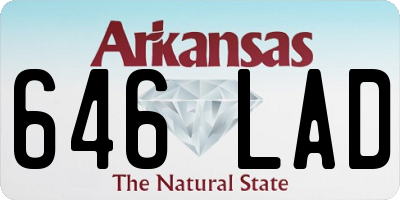 AR license plate 646LAD