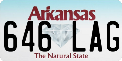 AR license plate 646LAG