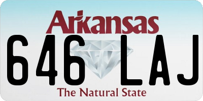 AR license plate 646LAJ