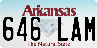 AR license plate 646LAM