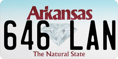AR license plate 646LAN