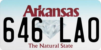 AR license plate 646LAO