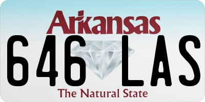 AR license plate 646LAS
