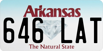 AR license plate 646LAT