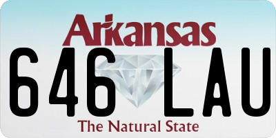 AR license plate 646LAU