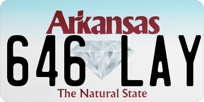 AR license plate 646LAY