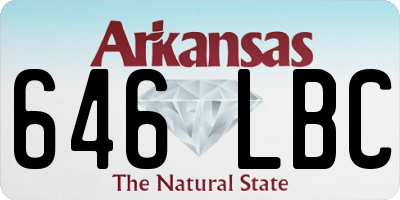 AR license plate 646LBC