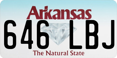 AR license plate 646LBJ