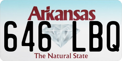 AR license plate 646LBQ