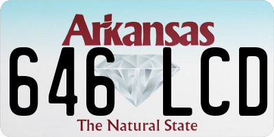 AR license plate 646LCD