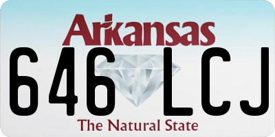 AR license plate 646LCJ