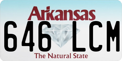AR license plate 646LCM