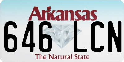 AR license plate 646LCN