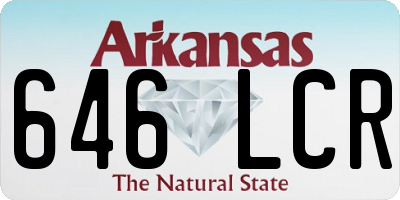 AR license plate 646LCR