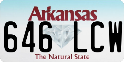 AR license plate 646LCW