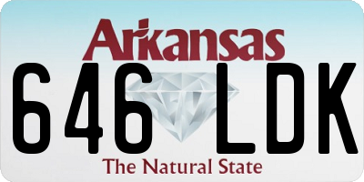 AR license plate 646LDK