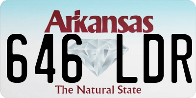 AR license plate 646LDR