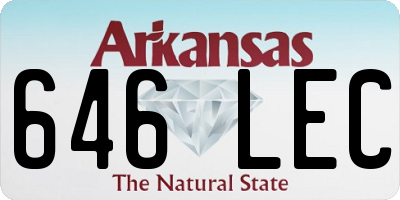 AR license plate 646LEC