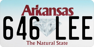 AR license plate 646LEE