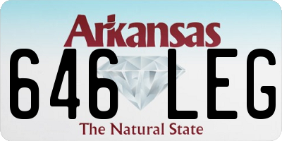 AR license plate 646LEG
