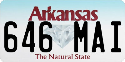 AR license plate 646MAI
