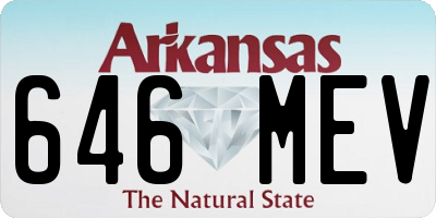 AR license plate 646MEV