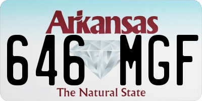 AR license plate 646MGF