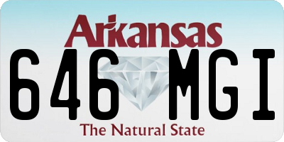 AR license plate 646MGI