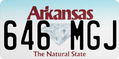 AR license plate 646MGJ