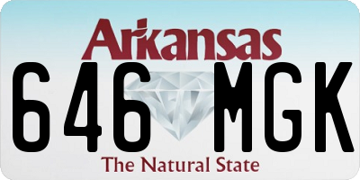 AR license plate 646MGK