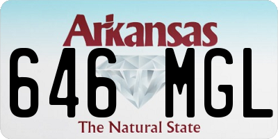 AR license plate 646MGL