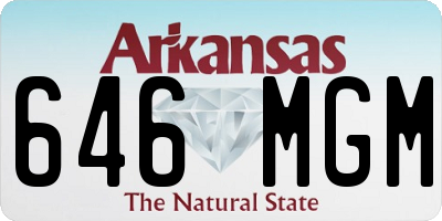 AR license plate 646MGM